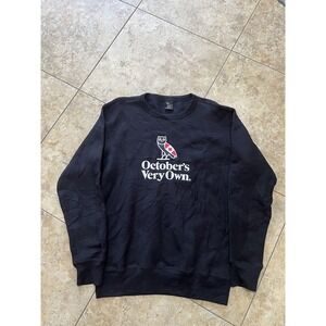 October's Very Own OVO "Heritage Owl" Crewneck Sweatshirt Black size S🍁